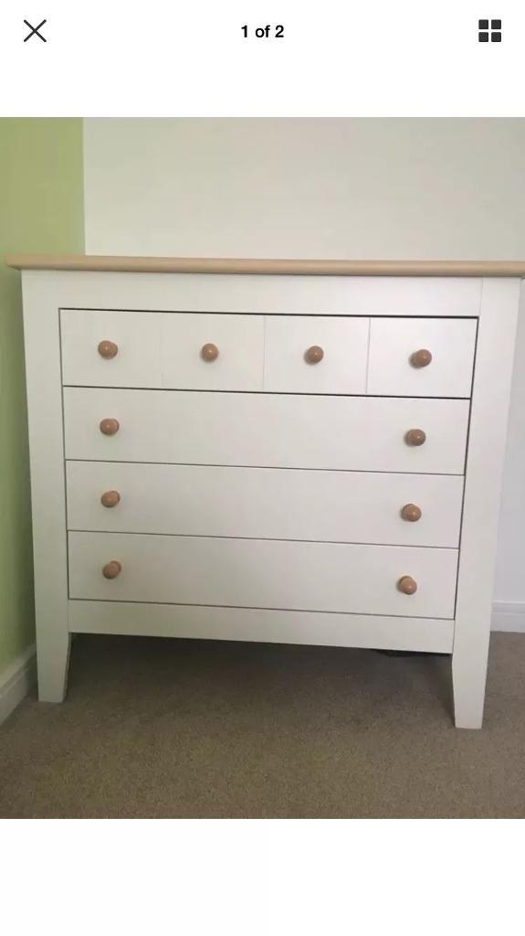 cream baby changing unit